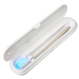 코멧 국내생산 건전지&USB-C타입 UV-C LED 휴대용 칫솔 살균기 BS-202w 화이트 상품 이미지