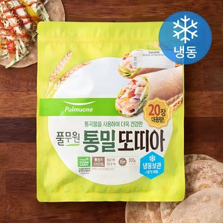 풀무원 요리도우 통밀 또띠아 20장 (냉동), 500g, 1개