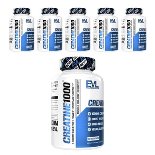EVLUTIONNUTRITION 肌酸1000保健植物膠囊, 120顆, 6罐