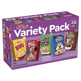 Kellogg's 家樂氏 麥片隨身包 5款組 25盒入, 1盒, 764g