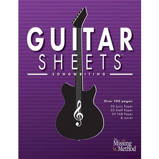 (外文書)Guitar Sheets Songwriting Journal: Over 100 Pages of Blank Lyric Paper Staff Pap... Paperback, Missing Method, English