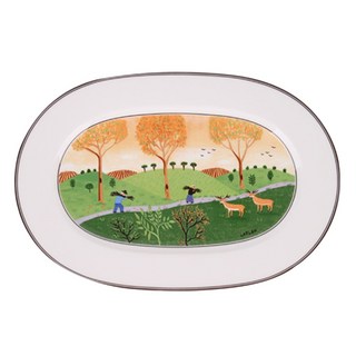 빌레로이앤보흐 디자인나이프 오발접시 34cm, 혼합 색상