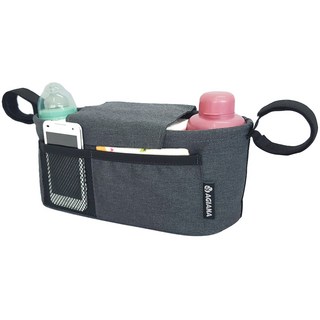 아기아나 미끄럼방지 유모차정리함, 진그레이, 1개