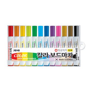 자바펜 칼라 보드마카, 12색, 1세트