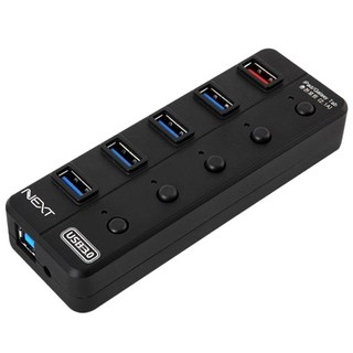 넥스트유 USB3.0 4포트+충전 1포트 유전원허브
