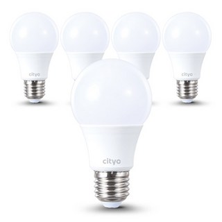 씨티오 LED 화이트 전구 8W, 5개, 전구색