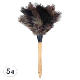 살림핏 깔끔한 타조 먼지 털이개 32cm, 브라운, 5개