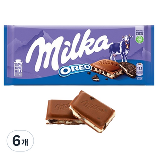 밀카 초콜릿 오레오, 100g, 6개