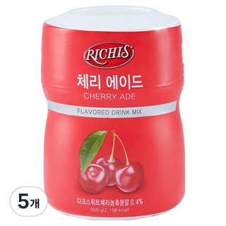 리치스 체리 에이드, 550g, 1개입, 5개