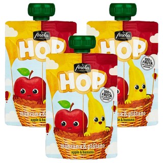 아넬라 HOP 과일 퓨레, 100g, 3개, 혼합맛(사과/바나나)