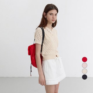 던스트 여성용 크로쉐 크루넥 가디건 UDSW5B222