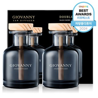 GIOVANNY 컵홀더형 차량용 디퓨저 150ml, 블랙 체리, 2개