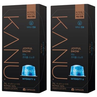 카누 바리스타 머신 전용 캡슐커피 조이풀스노우, 9.5g, 10개입, 2개