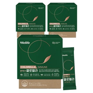 대상웰라이프 면역엔 클로렐라 30p, 81g, 3개
