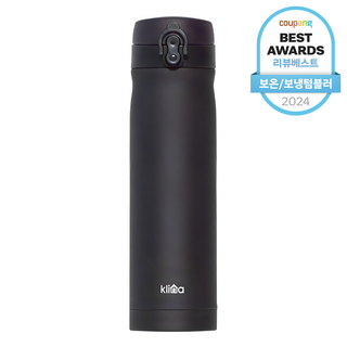 클리나 원터치 보온보냉 텀블러, 블랙, 500ml, 1개