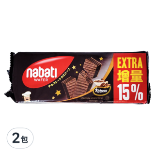 麗巧克 Nabati 巧克力風味威化餅，增量15%, 168g, 2包