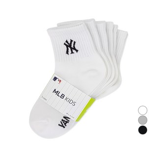 MLB 아동용 빅로고 중목 양말 5족
