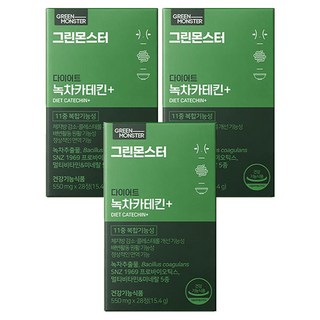 그린몬스터 다이어트 녹차카테킨 플러스, 28정, 3개