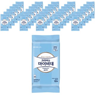 마이비데 클린케어 화장실용 물티슈, 10매, 30개