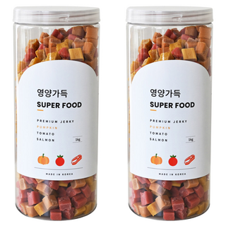 제로랩스 강아지 영양가득 져키, 단호박+토마토+연어, 1kg, 2개