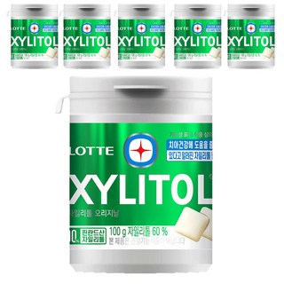 롯데자일리톨 껌 오리지날 용기 100g 6개 상품 이미지