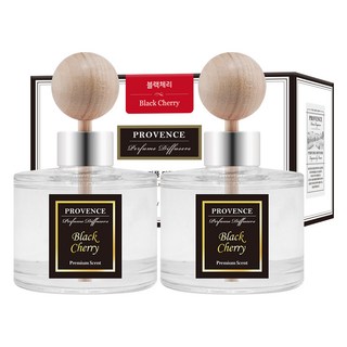 더허브샵 프로방스 퍼퓸 차량용 디퓨저 120ml, 블랙체리, 2개