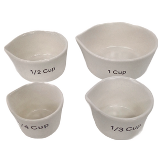 Architec TSP 烘焙陶瓷量杯4件組, 陶瓷米白色, 米白色, 1組