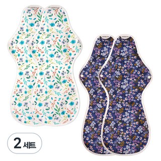 한나패드 면생리대 슈퍼울트라 오버나이트 패드4장 패턴 랜덤발송, 2세트