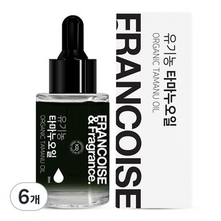 프랑스와즈 유기농 타마누오일 비정제, 30ml, 6개