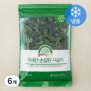 곰곰 국내산 손질된 시금치 (냉동), 6개, 400g