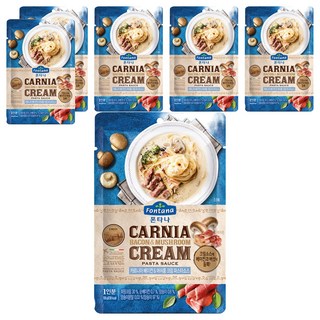 폰타나 카르니아 베이컨 머쉬룸 크림 파스타소스, 130g, 6개