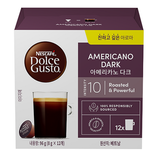 NESCAFE 雀巢咖啡 Dolce Gusto 多趣酷思 Nescafe美式咖啡 黑色, 12入, 1個, 8g
