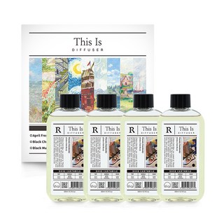 디스이즈 명화 디퓨저 리필 4p, 로즈칸트빌레향, 200ml, 4개