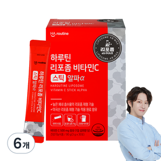 하루틴 리포좀 비타민C 스틱 알파 30포, 90g, 6개