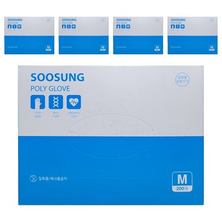 수성 폴리글로브M 일회용 장갑, 5개