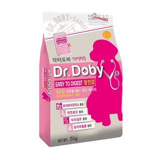 인터펫코리아 강아지 닥터도비 기능성 사료, 장건강/유산균, 5kg, 1개