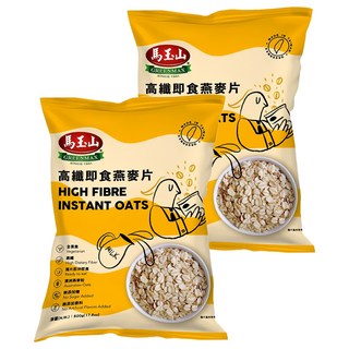 馬玉山 高纖即食燕麥片, 澳洲燕麥粒, 全素食, 淨重500g, 500g, 2包