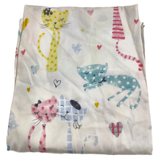 環安HABABY 好好睡嬰兒床包 100%棉 貓咪圖案 130cm*70cm 台灣製, 130 x 70cm, 貓咪