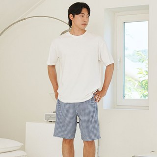 커플용 요루체크 포슬 파자마 5부 잠옷 바지