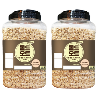 냉장고 쏙 롤드 오트, 2.5kg, 2개