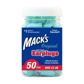 Macks 오리지널 폼 수면 귀마개 하늘색