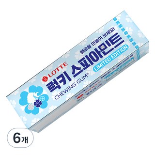 롯데웰푸드 스피아민트 껌, 26g, 6개