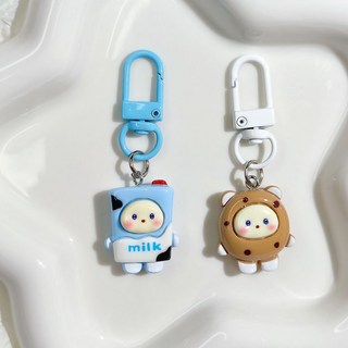 도림 핑거푸드 미니 자동차 키링 2종 세트, 우유+쿠키, 1개