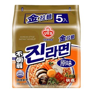 OTTOGI 不倒翁 金拉麵 原味 120g, 5包