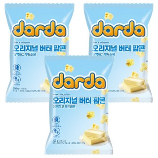 다르다팝콘 오리지널 버터 팝콘, 200g, 3개