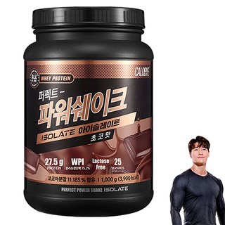 칼로바이 퍼펙트 파워쉐이크 아이솔레이트 유청 단백질 WPI 보충제 프로틴 파우더 초코맛, 1kg, 1개