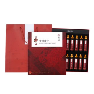 천지양 활력 홍삼 + 쇼핑백, 15병, 300ml, 1개 홍삼박사7000