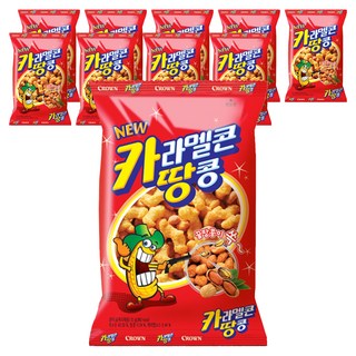 크라운 카라멜콘 땅콩, 72g, 10개