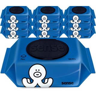 센스 오키 물티슈 캡형, 40g, 100개입, 10개