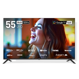 프리즘코리아 4K UHD 구글 5.0 AI DLG 120Hz 스마트TV, CP55G5, 방문설치, 스탠드형, 138.7cm(55인치)